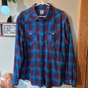 Levi’s Western Flannel Button-Down - Men’s XL - Excellent Gently Used Condition